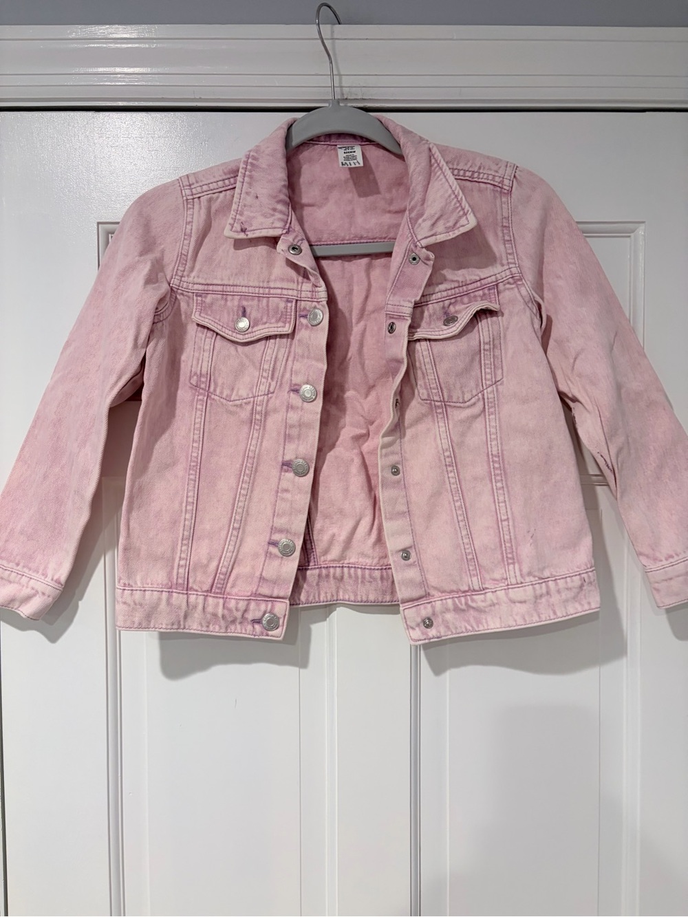 H&M &Denim Kids Pink Denim Jean Jacket Size 9/10